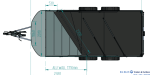 overhead diagram showing dimensions